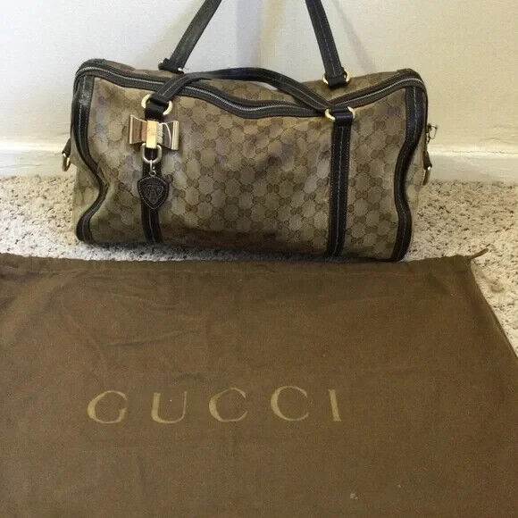 Authentic Gucci GG Women's Handbag Brown Tan Medi… - image 8