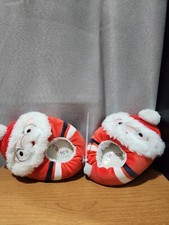 Squishmallows Kids Slippers Size 13/1 Christmas 2022 Santa Claus Plush NWOT