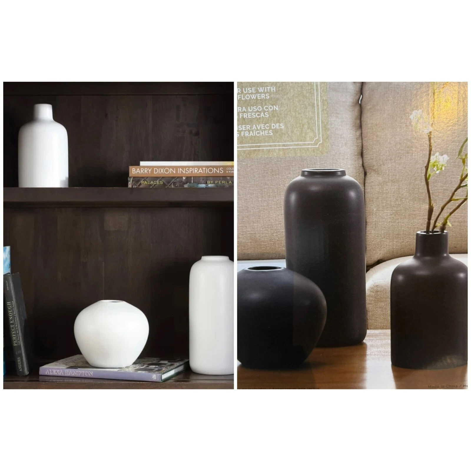 VCNY, 3 Pack - Handcrafted Stoneware Vase Set | Choose Color