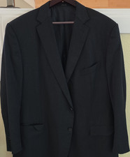 Ermenegildo Zegna Men  s Black 2-Piece Wool Twill Blazer
