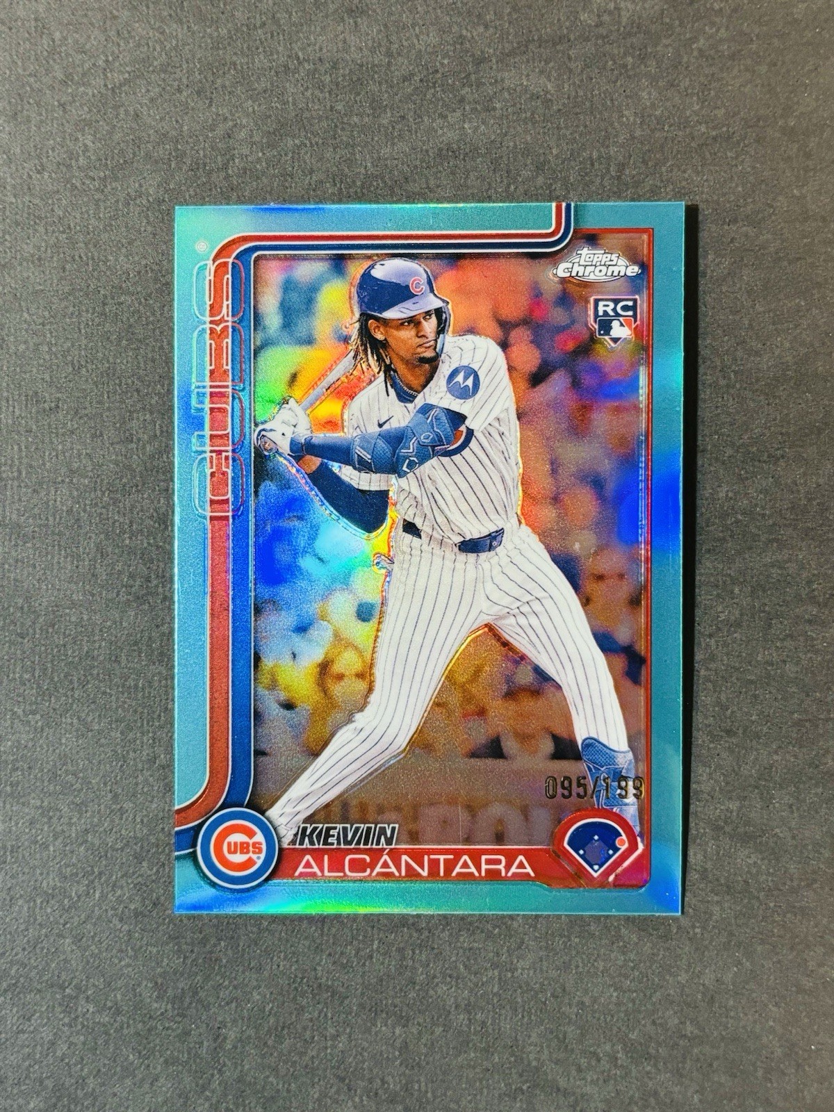 2025 Topps Chrome Kevin Alcantara - Aqua Refractor RC /199 - Cubs - #173