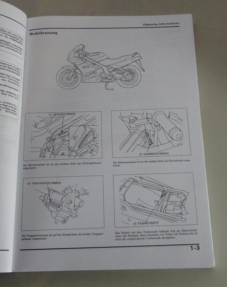 Manual De Taller Honda VFR 750 F Tipo RC36 Año 1990 - Imagen 2 de 4