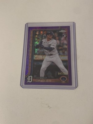 2025 Topps Chrome - Dillon Dingler #274 Purple Refractor /250 (RC) Logo Mojo