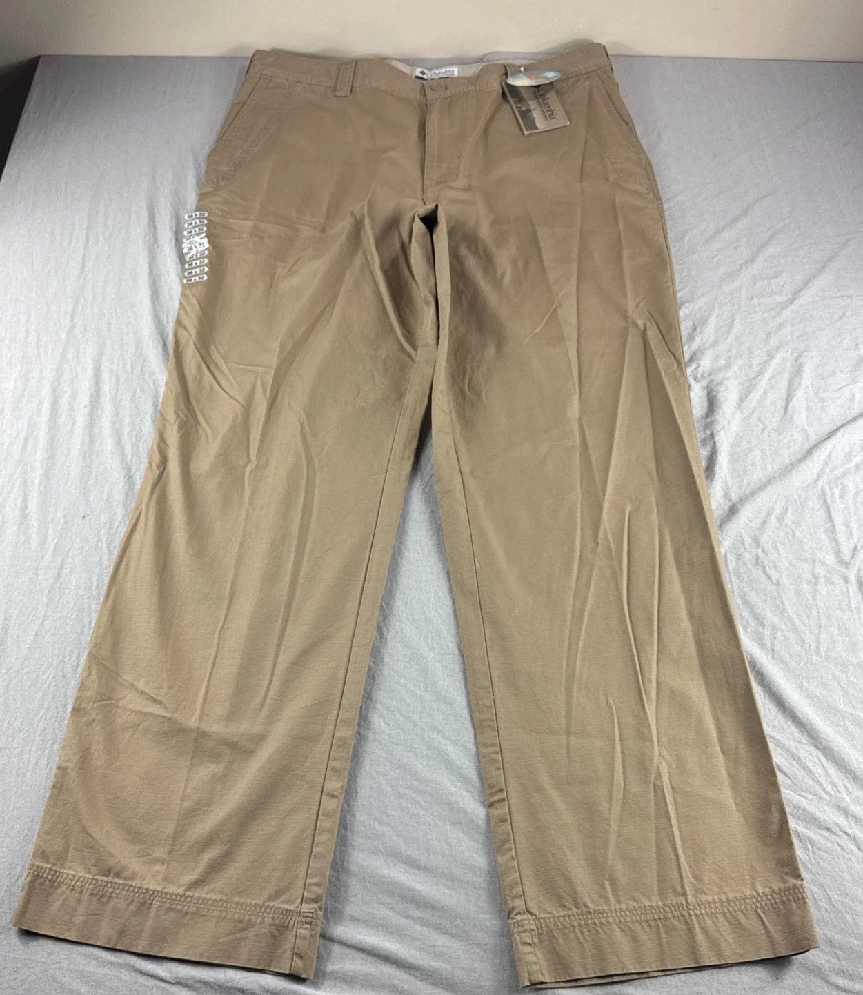 Columbia Omni Shade Khaki Pants Mens 38x32 Beige Outdoors Camping Hiking Fishing