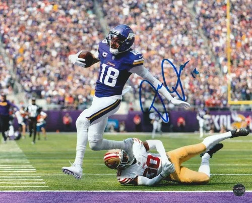 Justin Jefferson Signed Autographed Minnesota Vikings 8x10 Photo/COA/Hologram