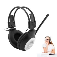 FM Radio Headphones, Wireless Headset Portable 115mm x 88mm x 120mm, Black