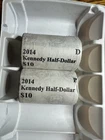 2014 P & D Kennedy Half Dollar Rolls - 50th Anniversary: BU Mint Rolls
