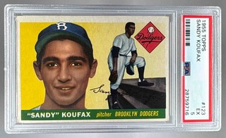 28759716 Sandy Koufax 1955 Topps #123 Rookie RC PSA 5