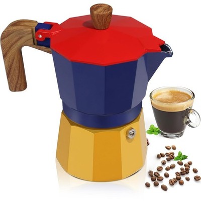 Aluminum 6 Cup 300ml Moka Pot Stovetop Espresso Coffee Maker