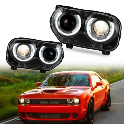 VLAND LED DRL Headlights For Dodge Challenger SRT Hellcat Coupe SE RT 2015-2022