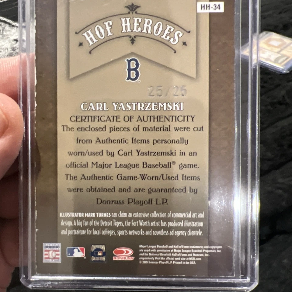 2005 Diamond Kings - Hof Heroes Carl Yastrzemski #HH-34 Silver Materials - Image 4 of 4