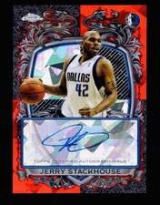 2025-26 TOPPS CHROME STYLE RED ATOMIC REFRACTOR JERRY STACKHOUSE AUTO /5