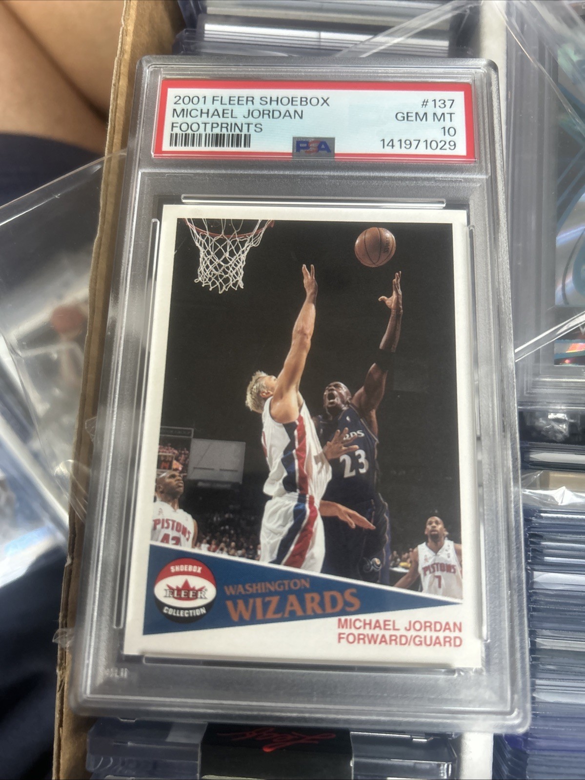 2001-02 Fleer Shoebox Michael Jordan Footprints 87/150 PSA 10 Low Pop