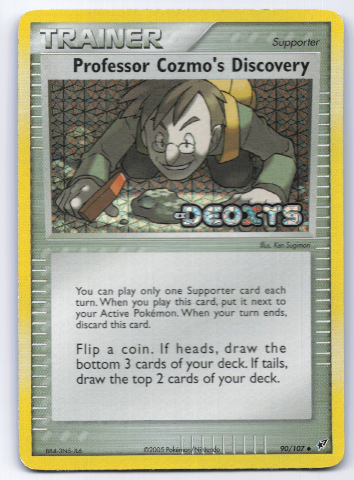 Professor Cozmo's Discovery 90/107 EX Deoxys Trainer Reverse Holo Pokemon Card