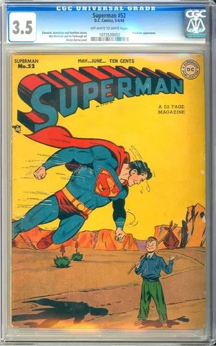 Superman #52 Nice Unrestored Golden Age Superhero Vintage DC Comic 1948 CGC 3.5