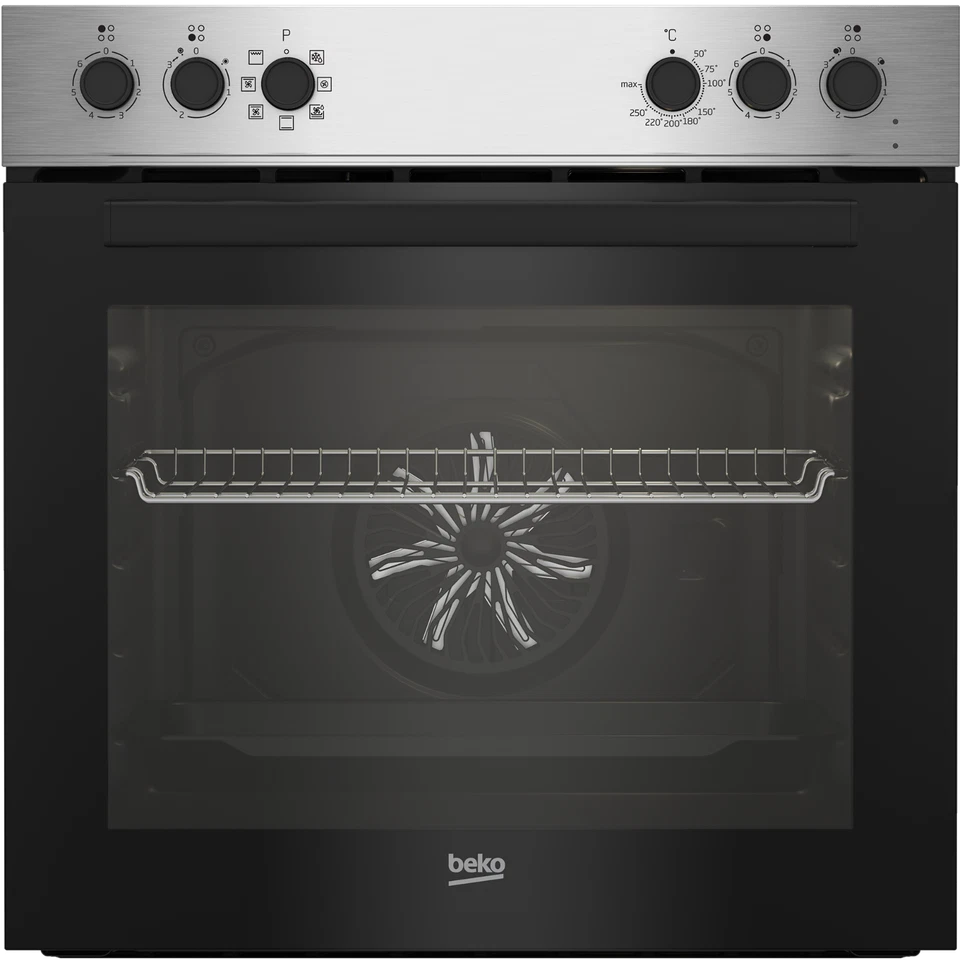 Beko Herdset mit rahmenlosen Glaskeramikkochfeld Versenkbare Knebel Heißluft - Bild 4 von 4