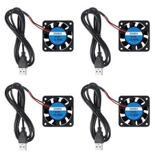 DWEII 4-Pack 40mm x 10mm DC 5V USB Brushless Cooling Fan 4010