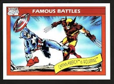 1990 Marvel Universe #115 Captain America vs Wolverine