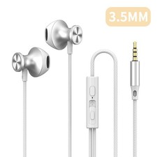 6D Surround Bass HIFI Wired Earphones, Waterproof In-Ear Headset, 3.5mm/Type-C f