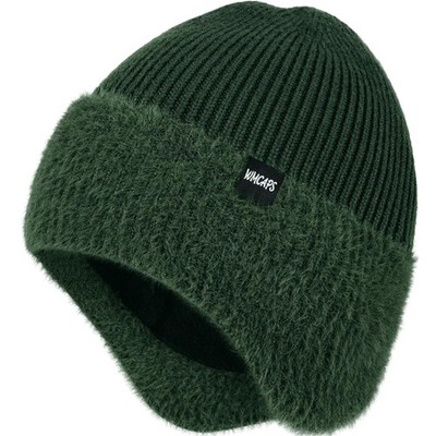 Wintermütze Damen Herren Ohrklappen Warm Strickmütze Geschenk 51-62cm