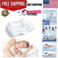 Cervical Pillow for Neck Pain Relief, Hollow Design Odorless Memory Foam Pill...