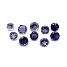 Natural Iolite Round Cut Loose Gemstone Lot 3.5-4 MM 3 CT 17 Pcs