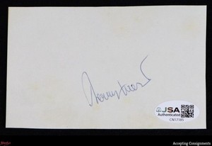 Jerry West Autograph Signed Index Card Paper AUTO JSA COA