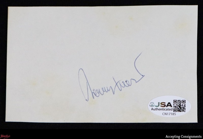 Jerry West Autograph Signed Index Card Paper AUTO JSA COA