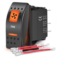 Nilight UTV Fan Rocker Switch On Off 5 PIN SPST LED Light Bar Switches w/Orange
