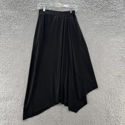 Planet Lauren G Skirt Womens Small Black Asymmetrical Hem Art Avant Garde Midi