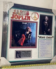 Janis Joplin Handwritten & Signed Lyrics “Move Over” - Framed