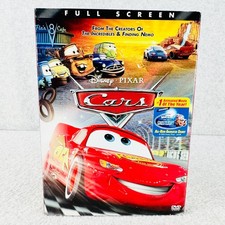 Cars DVD 2006 Full Screen Disney Pixar Lightning McQueen Bonus Short