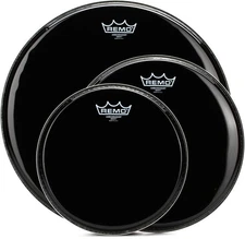 Remo Ambassador 3-pc Tom Pack - 10"/12"/16" - Ebony