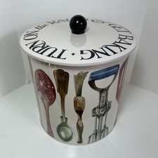 Emma Bridgewater Get Baking Biscuit Tin Barrel Brand New Discontinued Kitchen