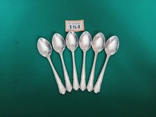 6x Vintage Teaspoons with Art Deco Style Decorative Handles EPNS Tea Spoon #184