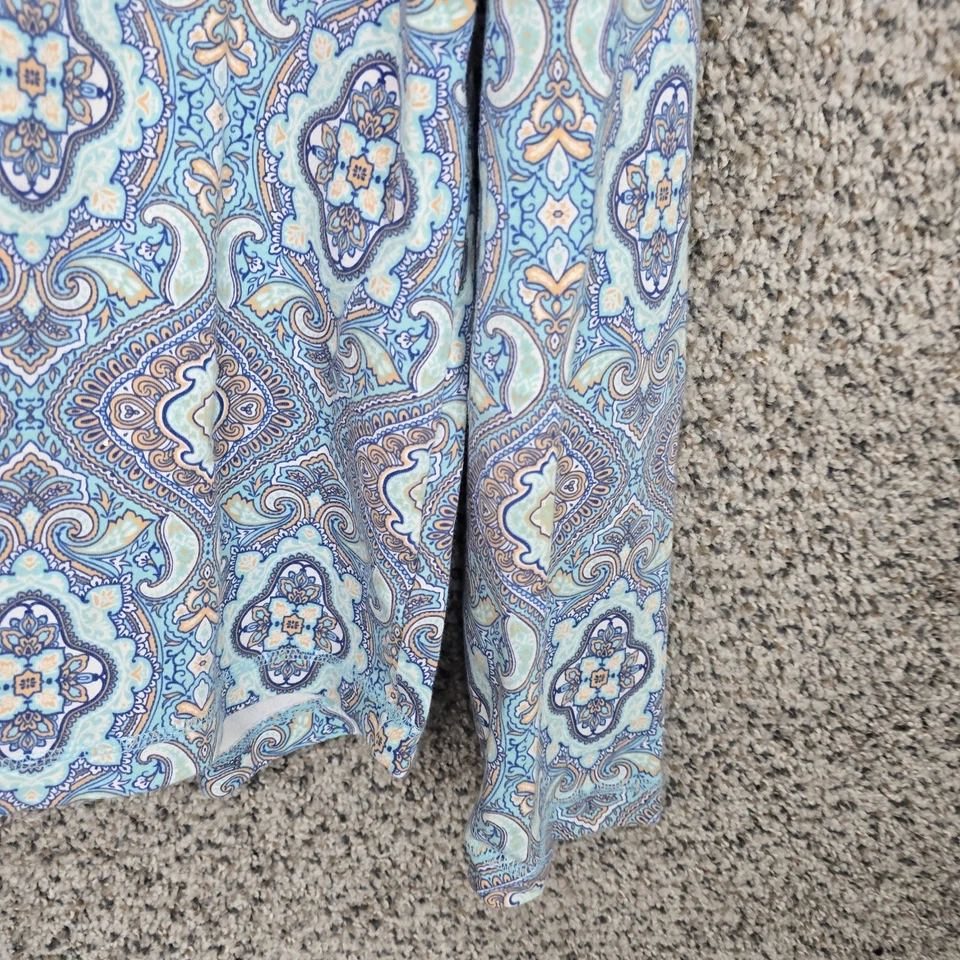 Pulôver Talbots Top Feminino LP Pequeno Grande Azul 1/4 Zíper Estampa Paisley Casual - Imagem 2 de 4