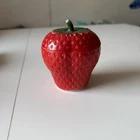 Vintage Hazel Atlas Strawberry Jar Jam Sugar Cottage Core Farmhouse Milk Glass