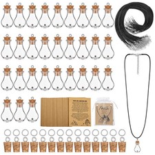 Mustard Seed Faith Necklace Christian Gifts for Woman DIY 0.5ml Mini Glass Ja...