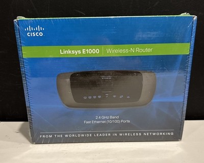 CISCO Linksys E1000 Wireless-N Router 2.4 GHz Band Fast Ethernet 10/100 Ports