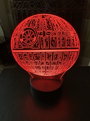 Star Wars 3D Lamp Illusion | Darth Vader, R2D2 & Death Star Remote Control Color