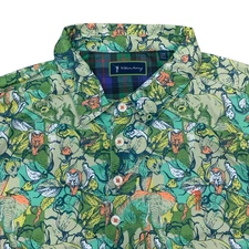 William Murray Polo Shirt Men's L It's Like a Jungle Golf Stretch Colorful Bold
