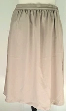 Vintage Alicia 24W  Beige Khaki Pleated Career Skirt Polyester Side Button 
