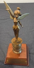 Tinker Bell Bronze Statue 25-year Disney Service Award with Original Name Plate