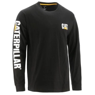 CAT Langarmshirt Trademark schwarz  Pullover