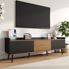 Modern TV Unit TV Stand Cabinet with Storage Media Units for Living Room, Black