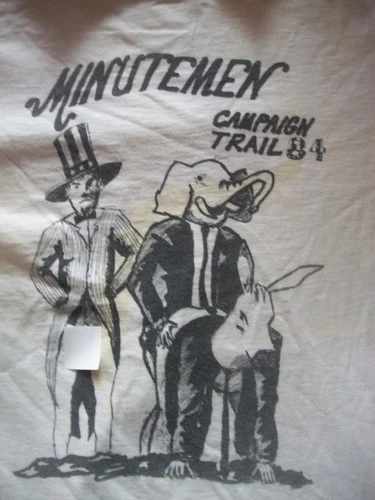 Minutemen Tour T-shirt Double Nickel onthe Dime Campaig 1980s vintage concert t-shirt, vintage, single stitch, B+ condition