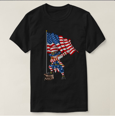 Dabbing Uncle Sam 4th Of July American Flag T-Shirt Unisex