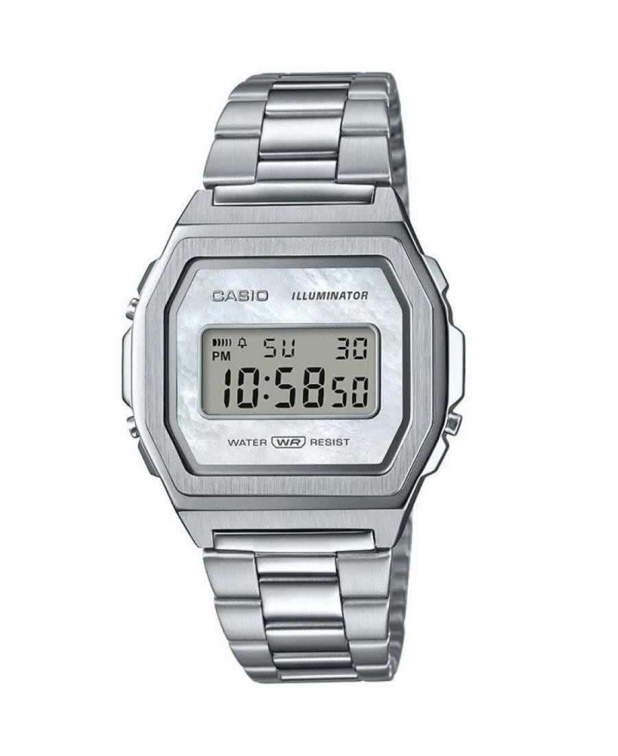CASIO Women Digital Quartz Casual Watch Classic Dress Silver Dial