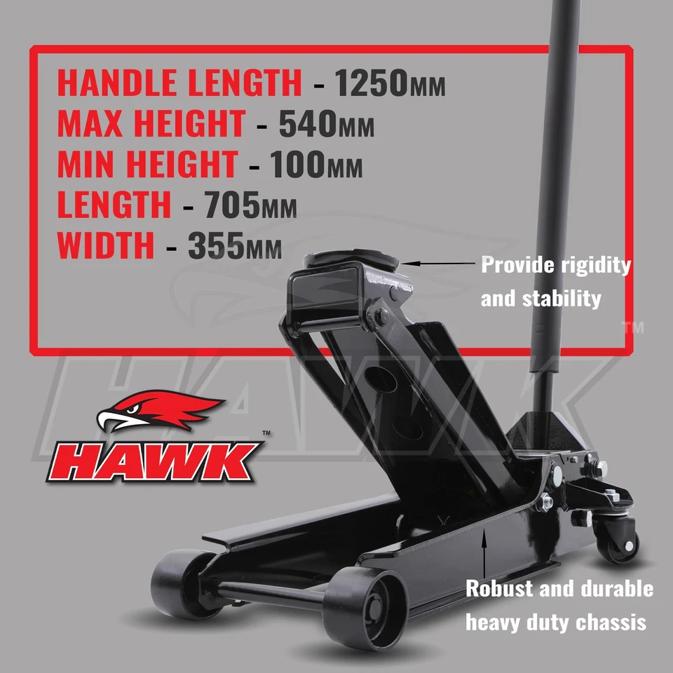 3 TONNE LOW PROFILE CAR JACK & AXLE STANDS SET HEAVY DUTY HYDRAULIC LIFT TOOL - Image 3 of 4