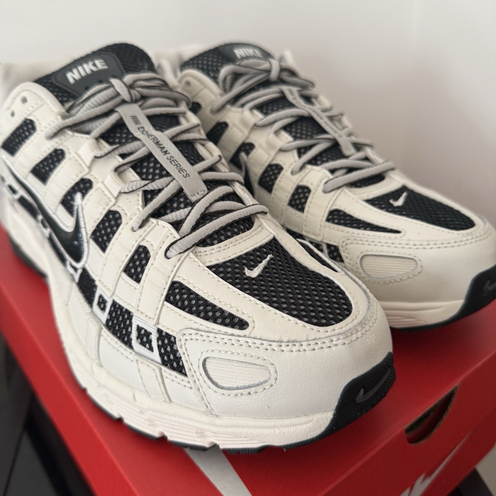 Size UK 10 - Nike P-6000 Sail Off Noir Medium Ash White Black Trainer - RRP £110 image 2